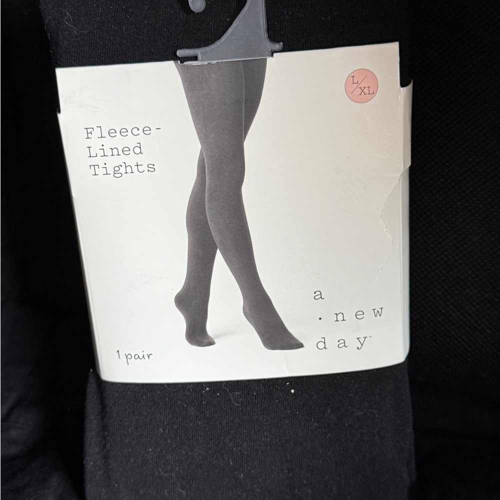 🛍️ 5/$25 - A New Day Black Fleece Lined Tights